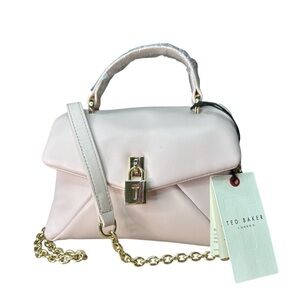 For Kjam NWT Ted Baker Leather Poppy Mini Satchel Bag Crossbody Blush Pink